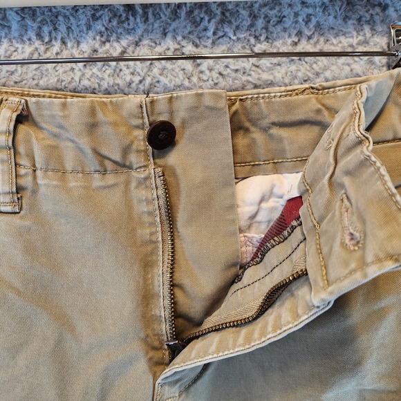 American Eagle Outfitters Pants Men's 29 X 30 Tan Cotton Slim Fit Straight Leg - Picture 4 of 16